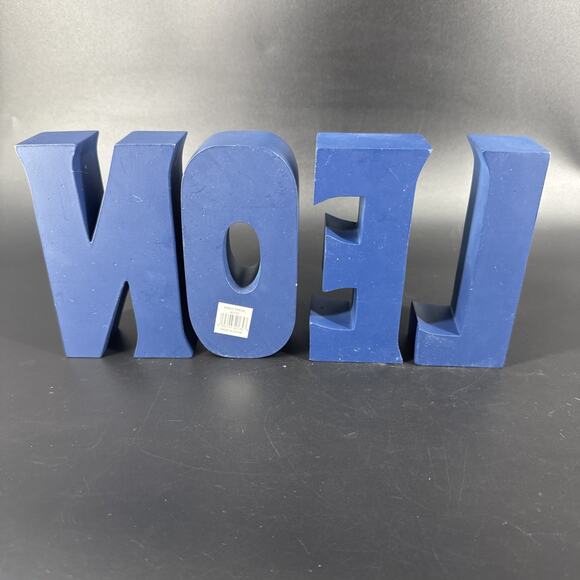 Vtg Abby Press Noel Nativity Scene Spellout Resin Christmas Holiday Decor Blue - Picture 6 of 10